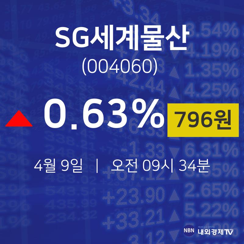 SG세계물산실시간주식현황  9일  현재 796원
