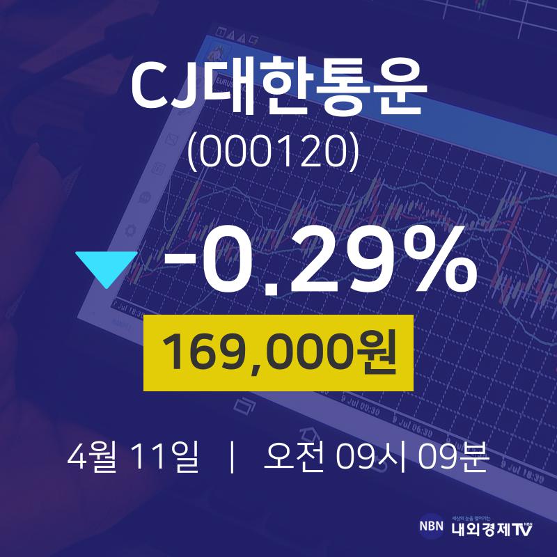 주식종목 CJ대한통운 주가 11일  현재 169000원