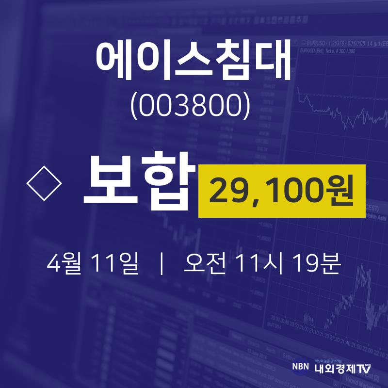 에이스침대종목검색  11일  현재 29100원