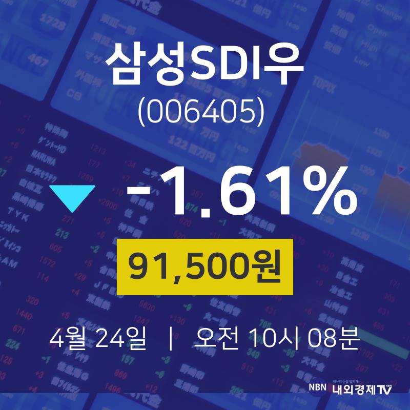 삼성SDI우주식그래프  24일  현재 91500원