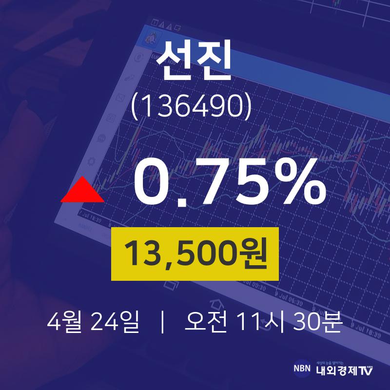 주식증권 선진 주가 24일  현재 13500원