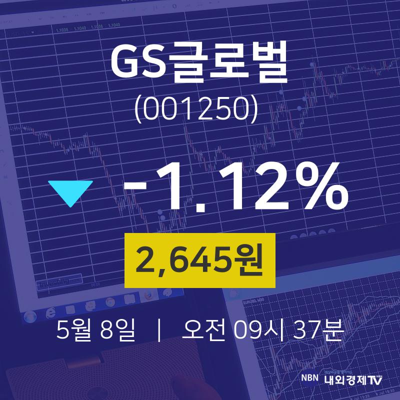 5월 8일 GS글로벌 오늘주식시장 -1.12% 2645원