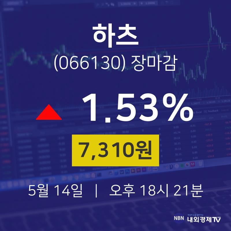 (내외마감) 14일 하츠 마감증시 7310원...