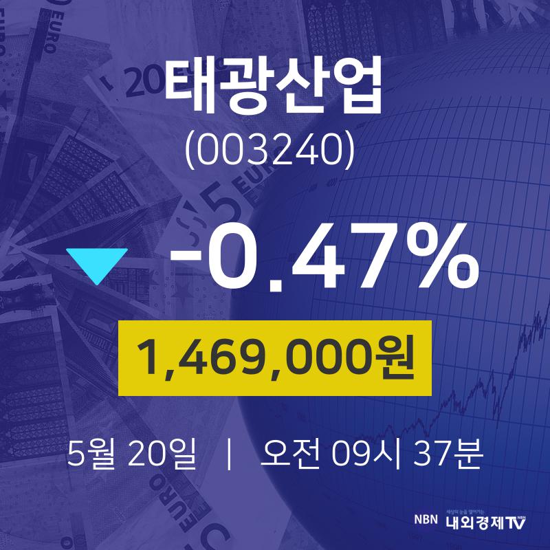 증권투자 태광산업 주가 20일  현재 1469000원