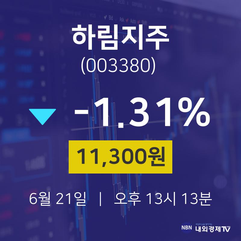 오늘주식장 하림지주 주가 21일  현재 11300원 