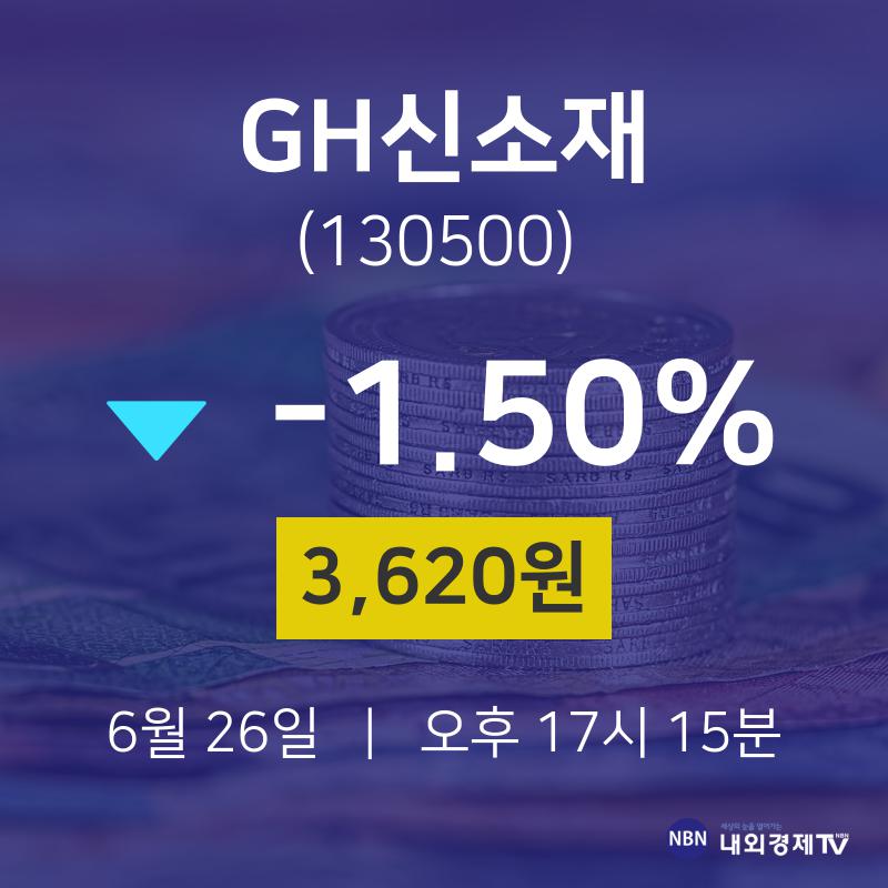 투자주식 GH신소재 주가 26일  현재 3620원 
