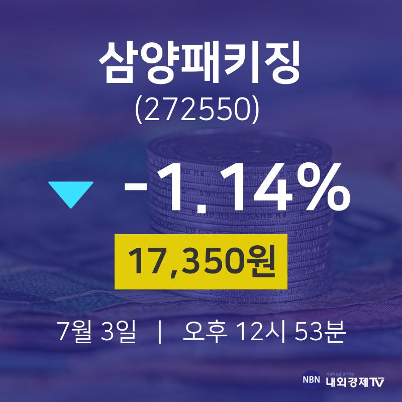 주식실시간 삼양패키징 주가 3일  현재 17350원 