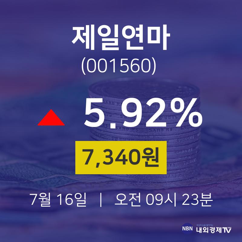 오늘증시 제일연마 주가 16일  현재 7340원 