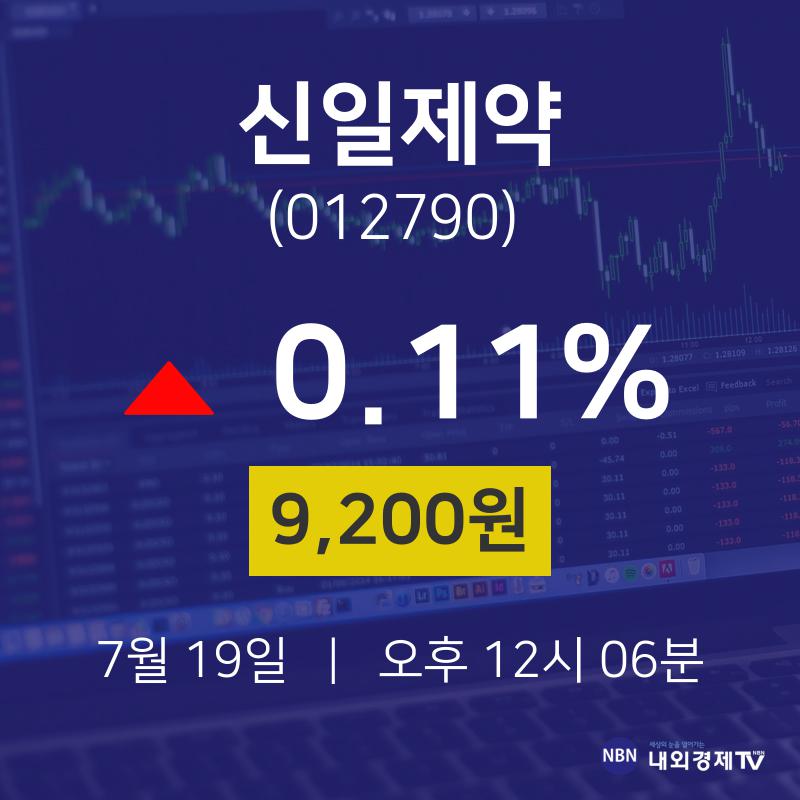 7월 19일 신일제약 오늘주식 9200원  0.11%