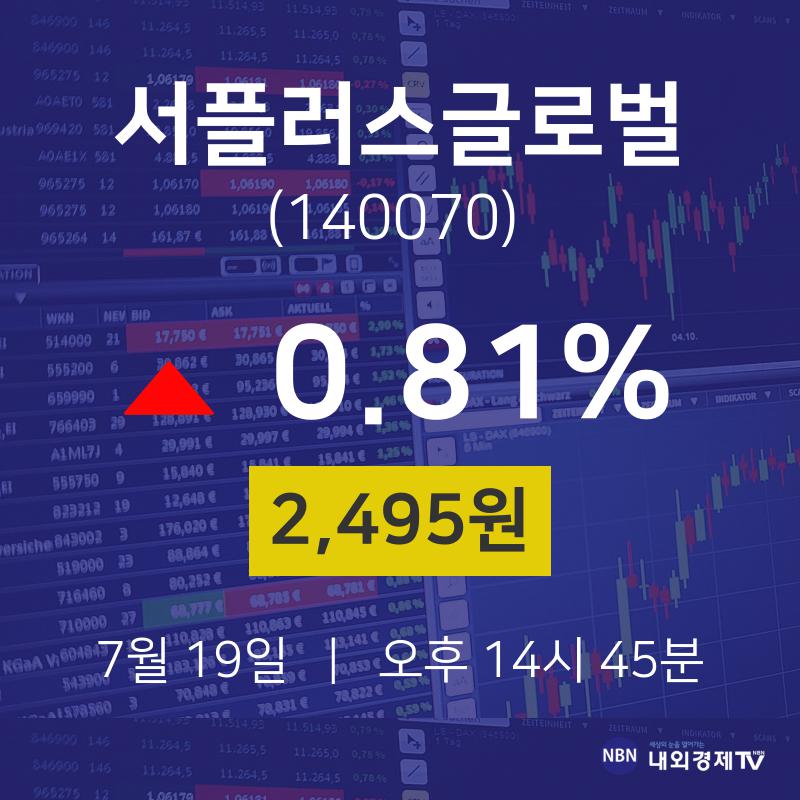 배당주식 서플러스글로벌 주가 19일  현재 2495원 