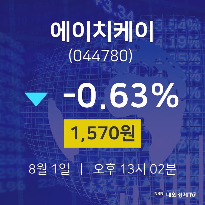 오늘주식시세 에이치케이 주가 1일  현재 1570원 