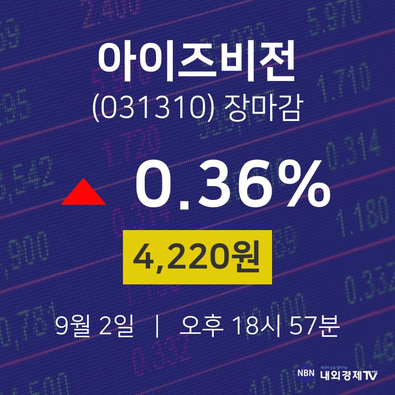 [특징주 주가정보]  2일 아이즈비전 마감증시 4220원...