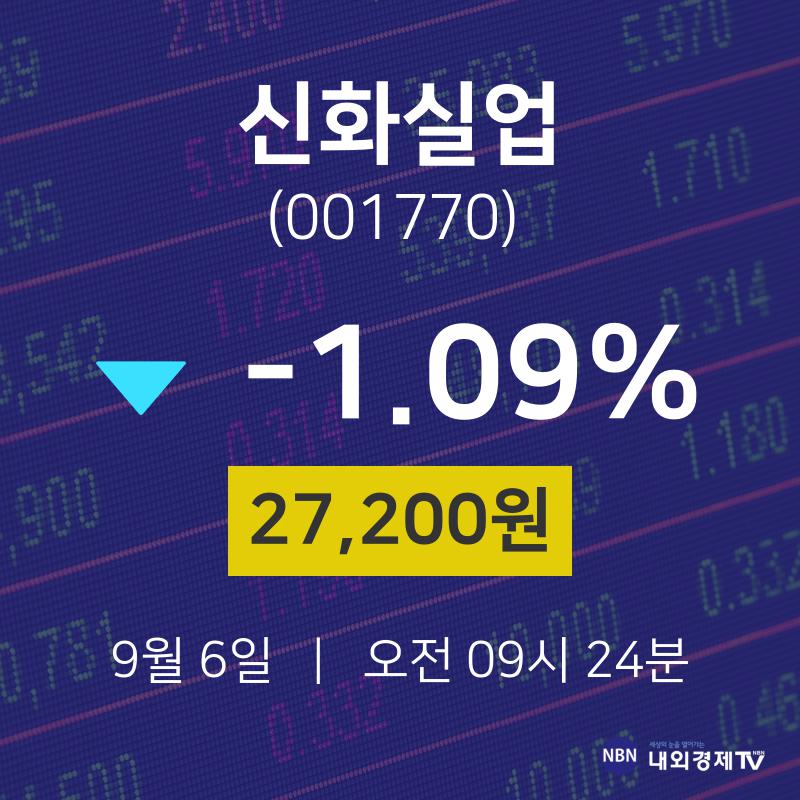 주식종목검색 신화실업 주가 6일  현재 27200원