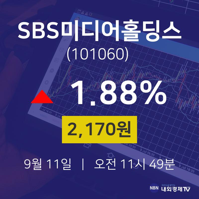 주식추천주 SBS미디어홀딩스 주가 11일  현재 2170원