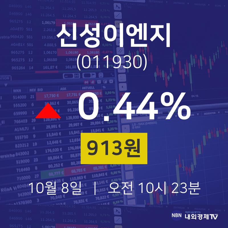 주식장 신성이엔지 주가 8일  현재 913원