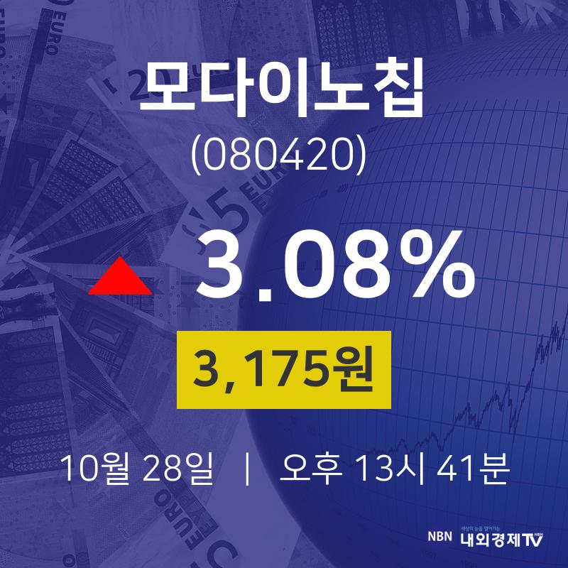 모다이노칩주식종목  28일  현재 3175원