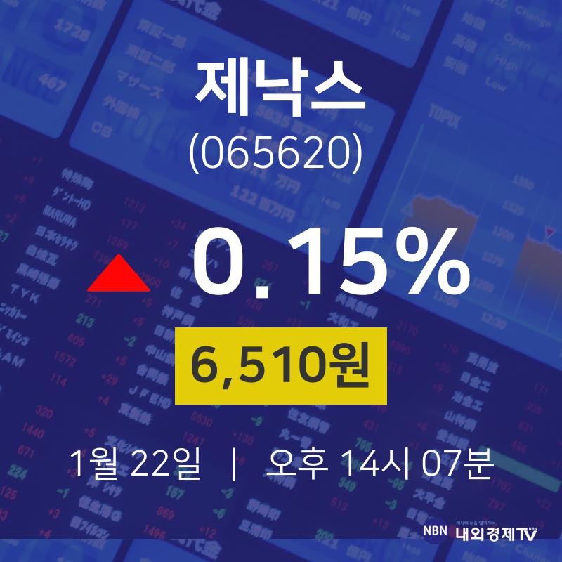 1월 22일 제낙스 주식주가 6,510원  0.15%