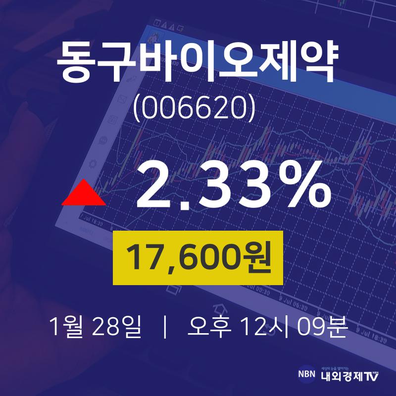 동구바이오제약종목검색  28일  현재 17,600원
