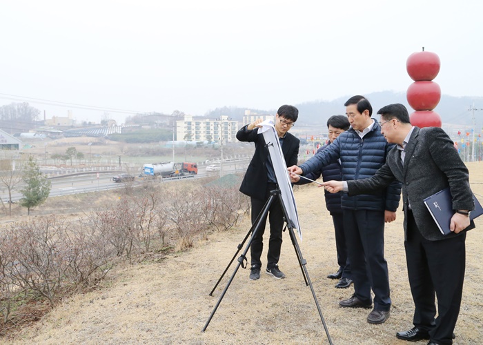 조길형 충주시장, 동충주역 신설 노선 현장 답사
