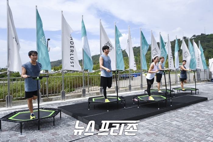 [포토] 윤하이의 트램폴린 피트니스(원더러스트 코리아 2019)