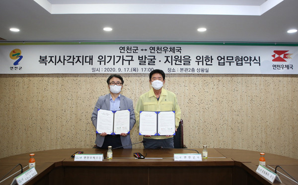연천군, 연천우체국과 업무협약 체결로 탄탄한 복지안전망 구축