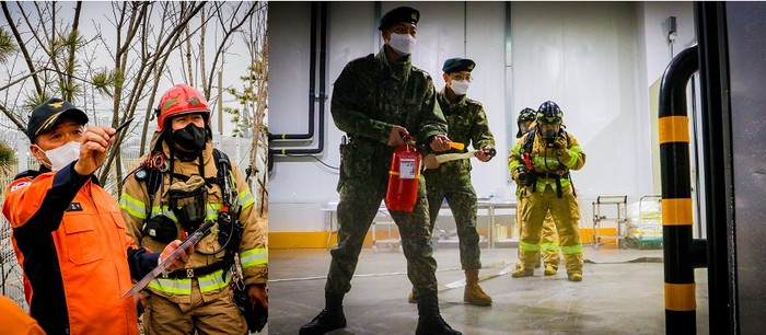 경기 평택소방서 한국초저온 백신저장시설 화재진압 합동훈련