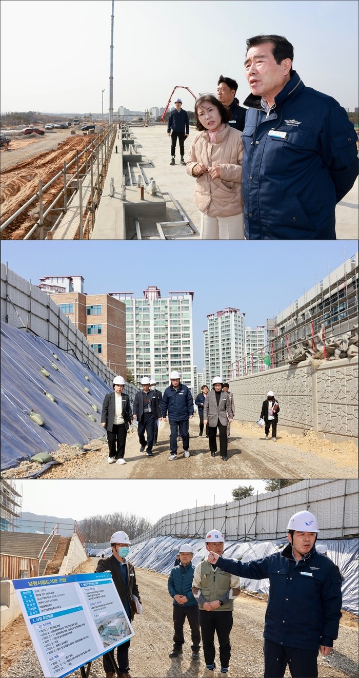 김동일 보령시장, 해빙기 대비 주요 건설 현장 방문