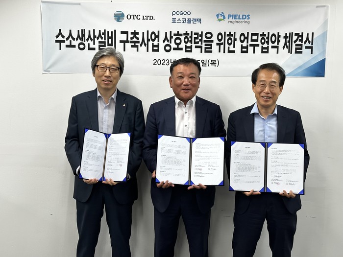 포스코플랜텍, ㈜오티시·필즈엔지니어링㈜와 기술협력을 위한 업무협약 체결