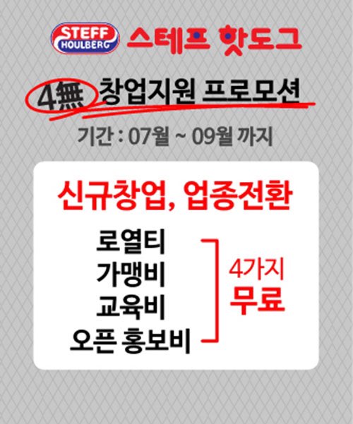 스테프 핫도그, 파격적인 창업지원으로 예비창업자 돕는다