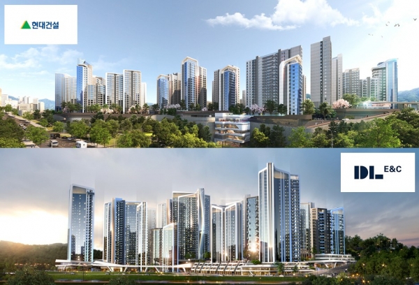 [포커스] 정비사업 수주 대혼전, DL이앤씨·현대·대우건설 2조클럽 진입...롯데건설 등도 사정권