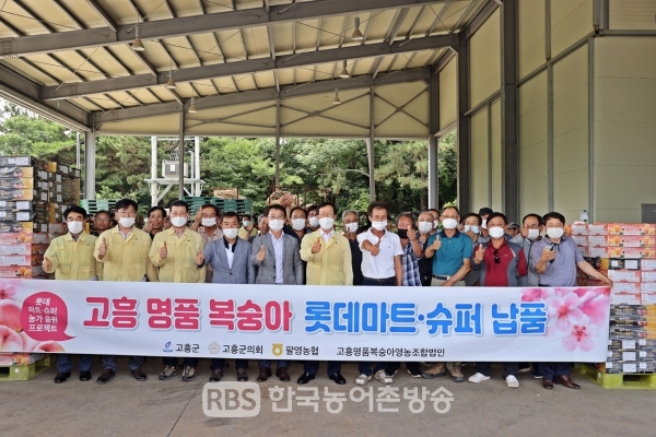 고흥 복숭아 10톤 롯데마트ㆍ슈퍼 납품, 불티나네!