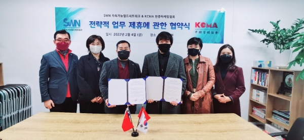 지속가능월드네트워크, 한중마케팅협회와 전략적 업무협약 체결