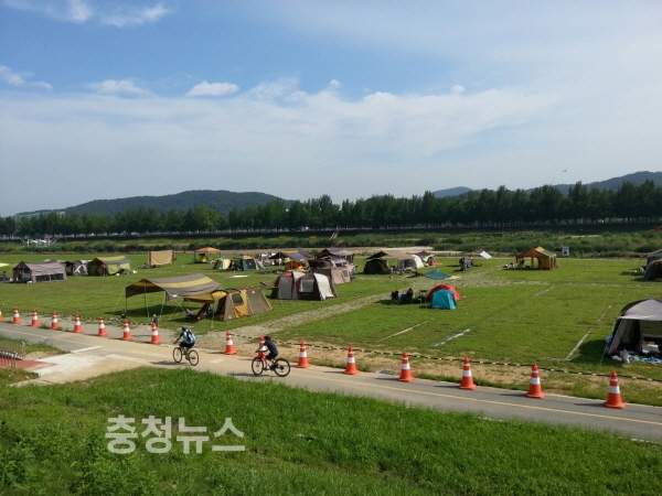 도심 속 힐링공간, 아산 곡교천 야영장 개장