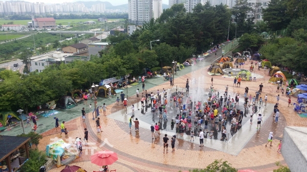 천안 일봉산 음악분수대, 내달 본격 가동
