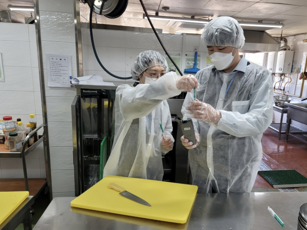 세종교육청, 학교급식 위생안전 지도 점검