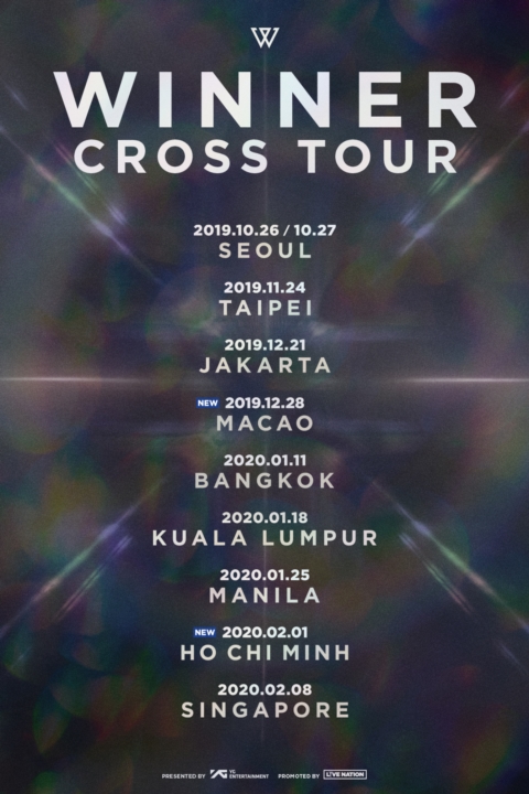 위너, 아시아투어 WINNER CROSS TOUR 마카오·베트남 추가확정!
