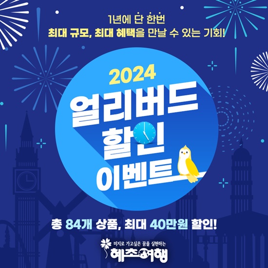 혜초여행, 새해 얼리버드 할인 이벤트...최대 40만원