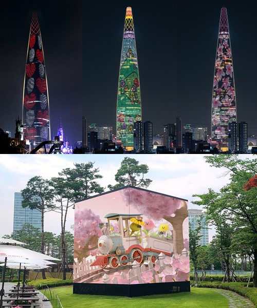 롯데월드타워·몰, 화이트데이 미디어 파사드부터 디저트 팝업