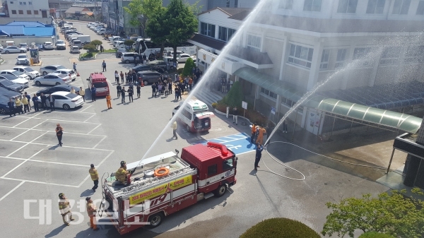 울진군, 재난대비 합동소방훈련 실시