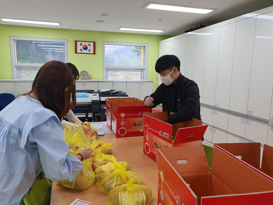 울산 상북유치원, 학습꾸러미와 함께 보낸 특별한 사과