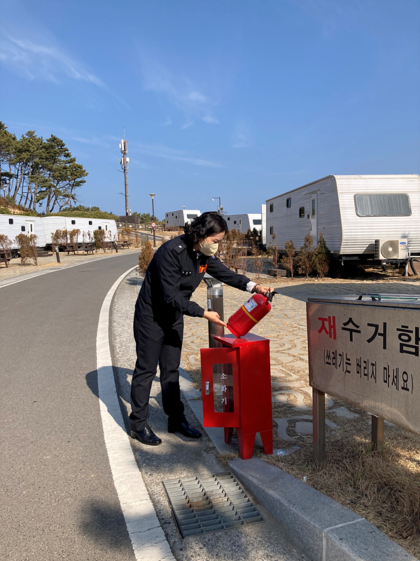 울산 동부소방서,  대왕암·주전패밀리 캠핑장 안전점검
