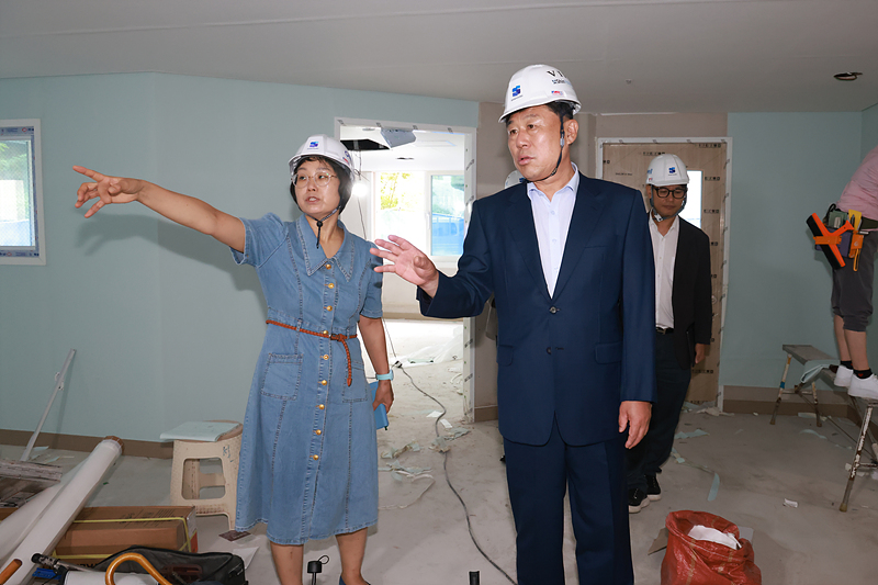 동구청장 어린이복합문화공간 현장방문