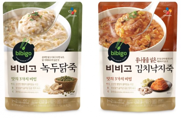 [SR새상품] CJ제일제당, 여름철 보양식 녹두닭죽, 김치낙지죽 출시