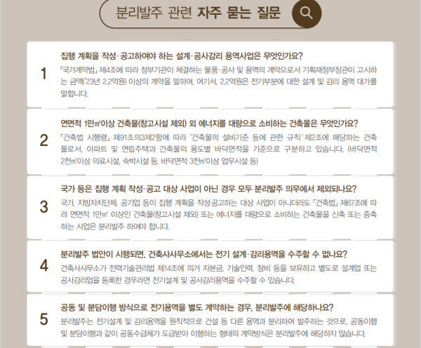 전기설계·감리 분리발주 해야...전력기술관리법 개정