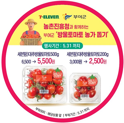 농진청, 세븐일레븐ㆍ부여군과 방울토마토 소비 촉진 행사