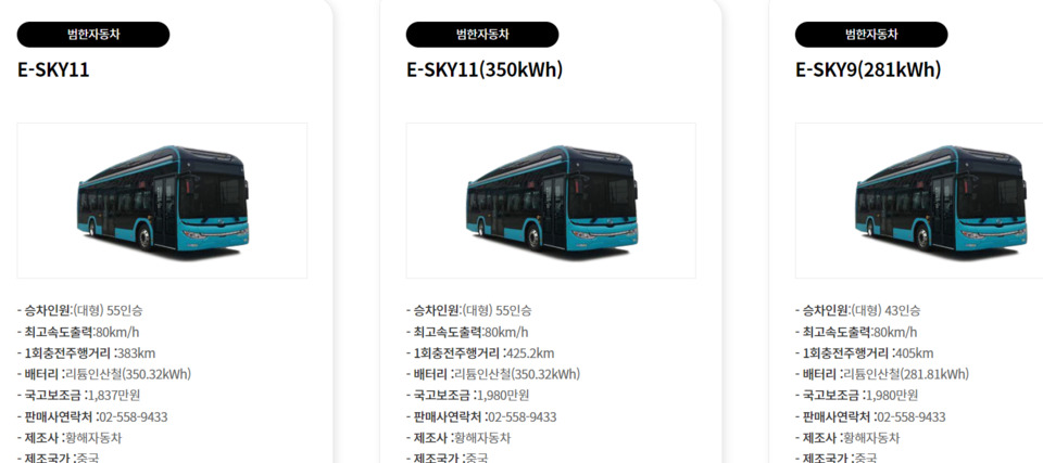 보조금 차이 1억 중국산 전기버스, LFP 빼고 국산 리튬이온 배터리 장착