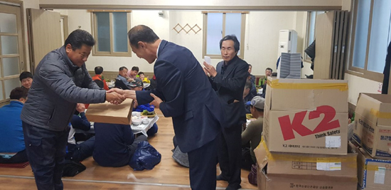 김제 신광교회 환경미화원 식사 대접