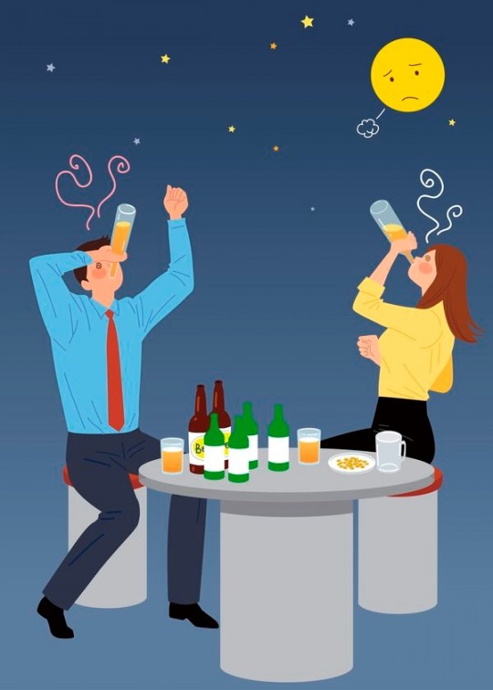 [공유시선] 술에 취하면 더 먹는다