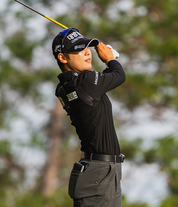 파격적인 숏커트 헤어스타일 이소미 프로, LPGA Q-시리즈 선두로~