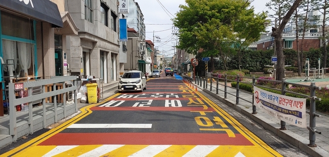 용인시 서룡초등학교 앞 어린이보호구역 보행로 정비